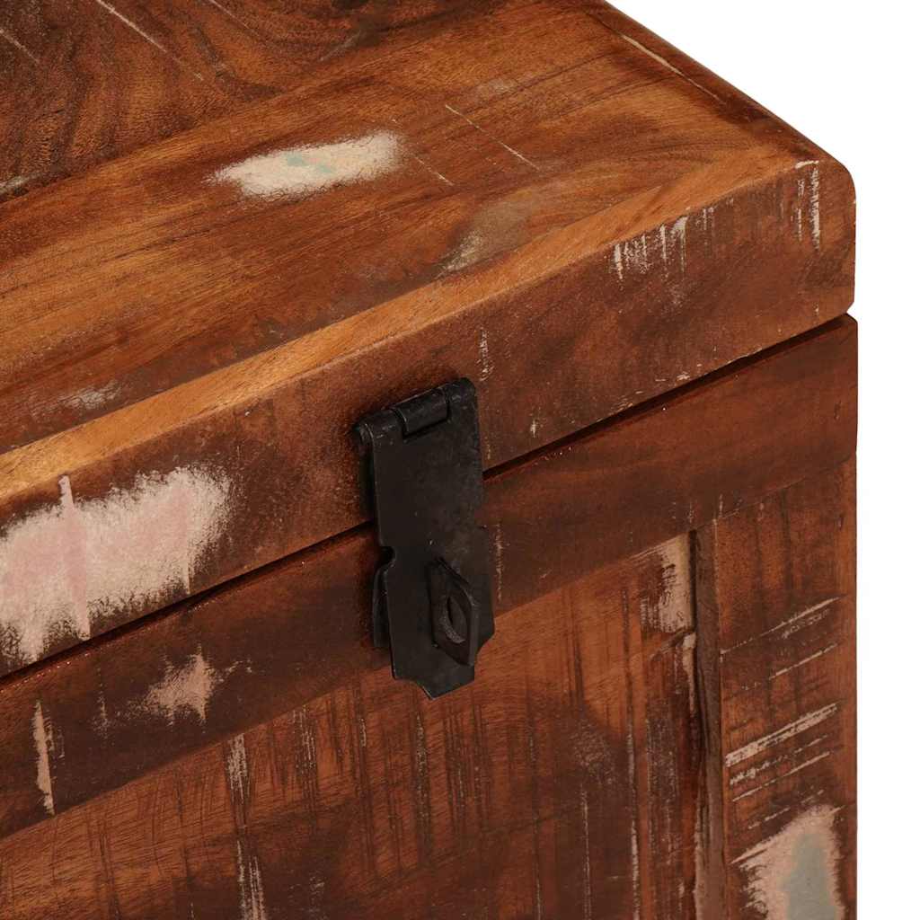 Storage Box With Storage With Door Brown Solid Mango Wood
