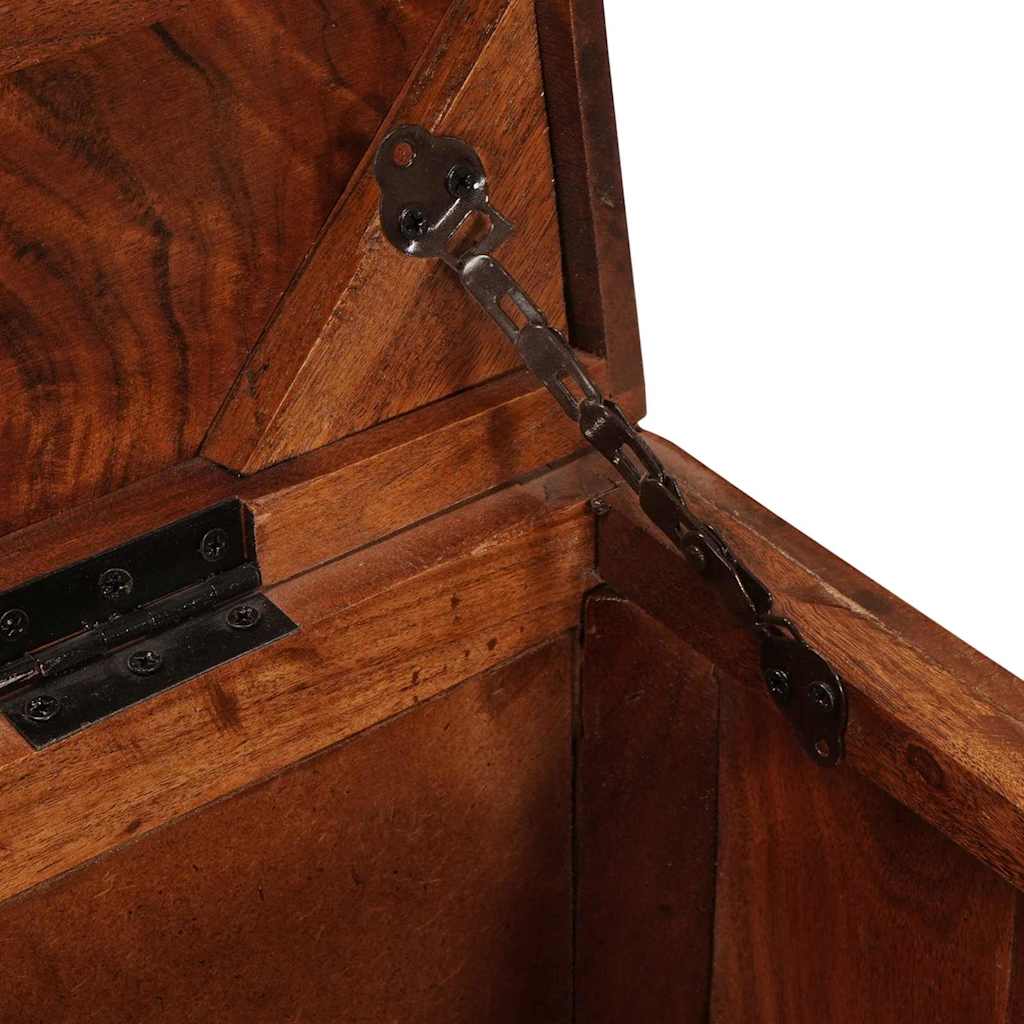 Storage Box With Storage With Door Brown Solid Mango Wood