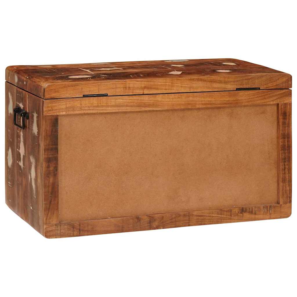 Storage Box With Storage With Door Brown Solid Mango Wood