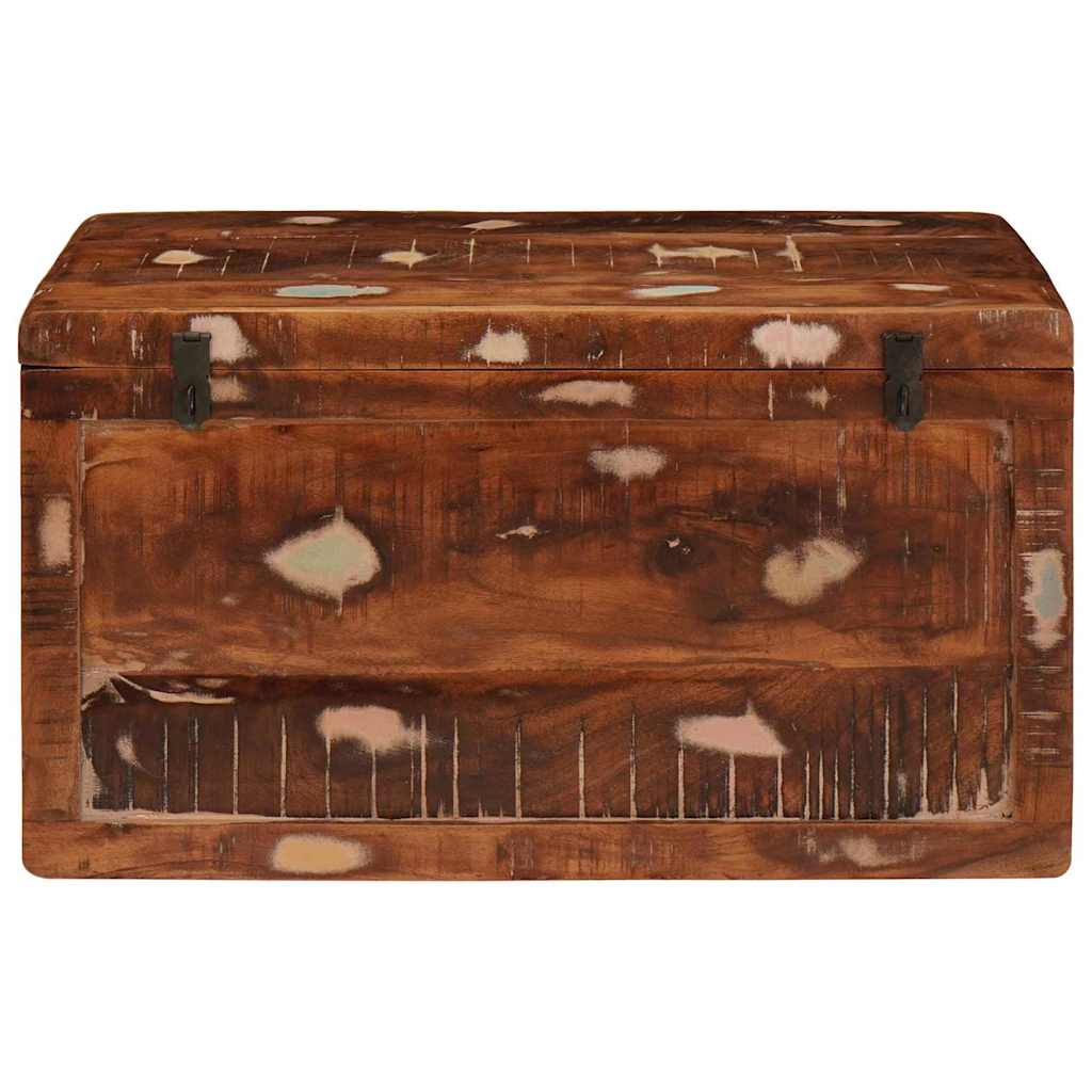 Storage Box With Storage With Door Brown Solid Mango Wood