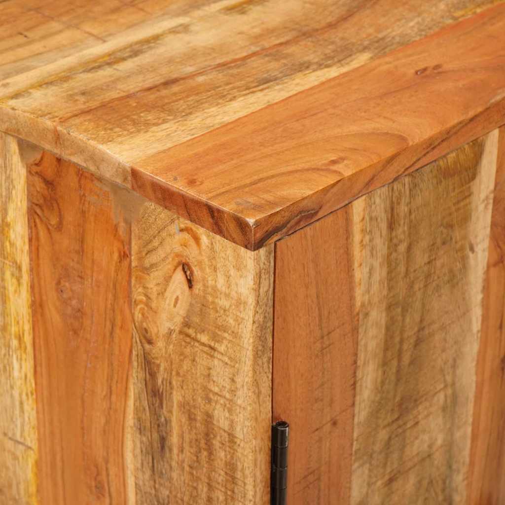 Sideboard Bedside Table Solid Rough Mango Wood Nightstand Bedroom Storage Cabine