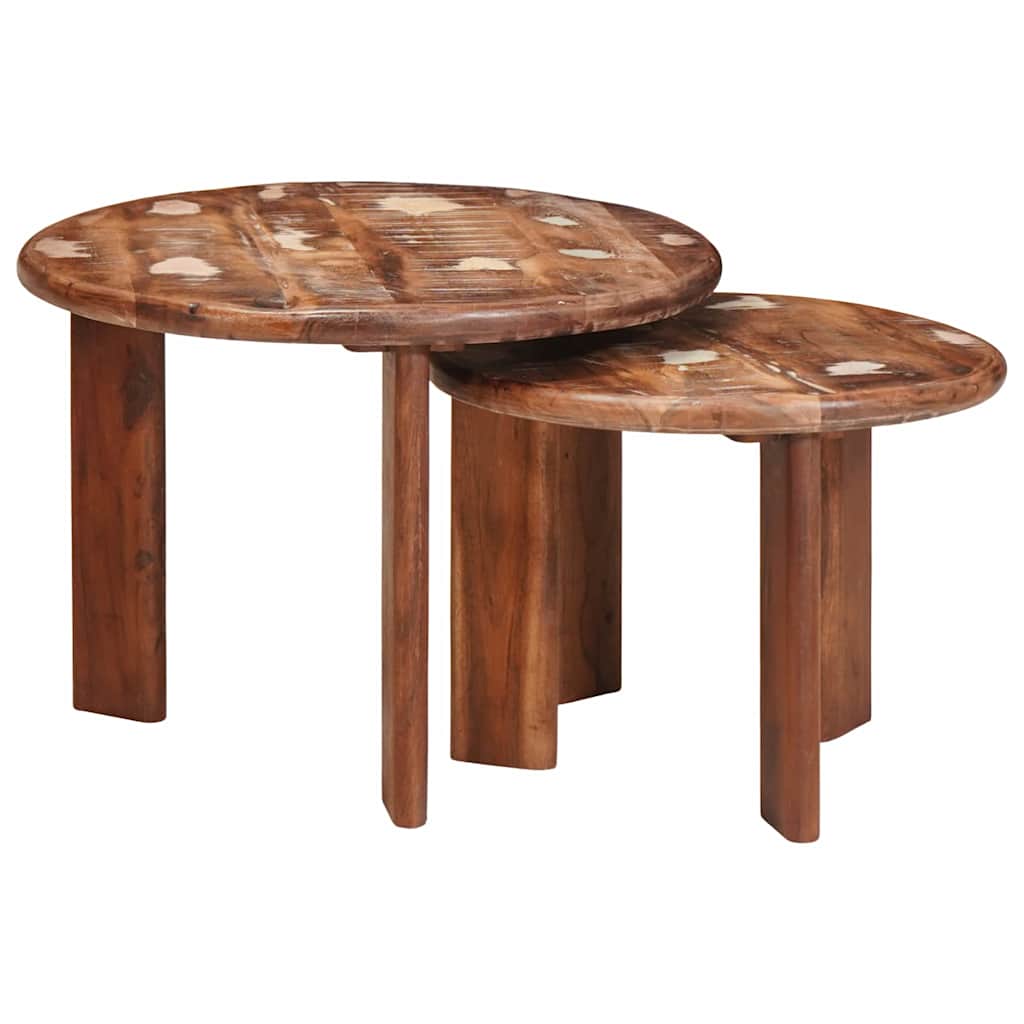 Nesting Coffee Tables 3 Pcs Honey Brown Solid Mango Wood