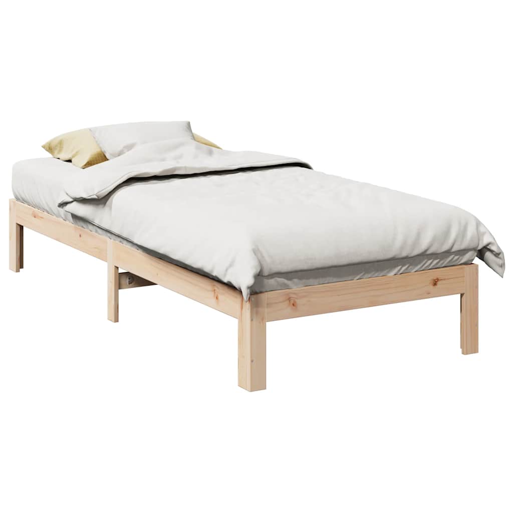 Bed Frame Without Mattress Solid Wood Pine