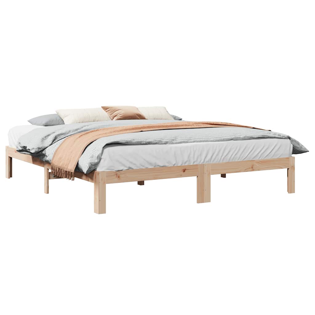 Bed Frame Without Mattress Solid Wood Pine