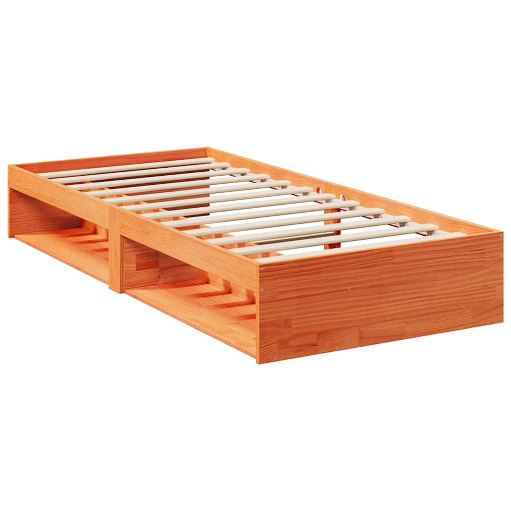 Bed Frame Day Without Mattress Solid Wood Pine Single Wooden Guest No
