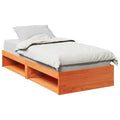 Bed Frame Day Without Mattress Solid Wood Pine Single Wooden Guest No
