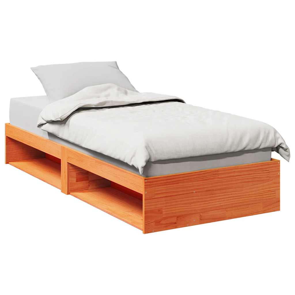 Bed Frame Day Without Mattress Solid Wood Pine Single Wooden Guest No