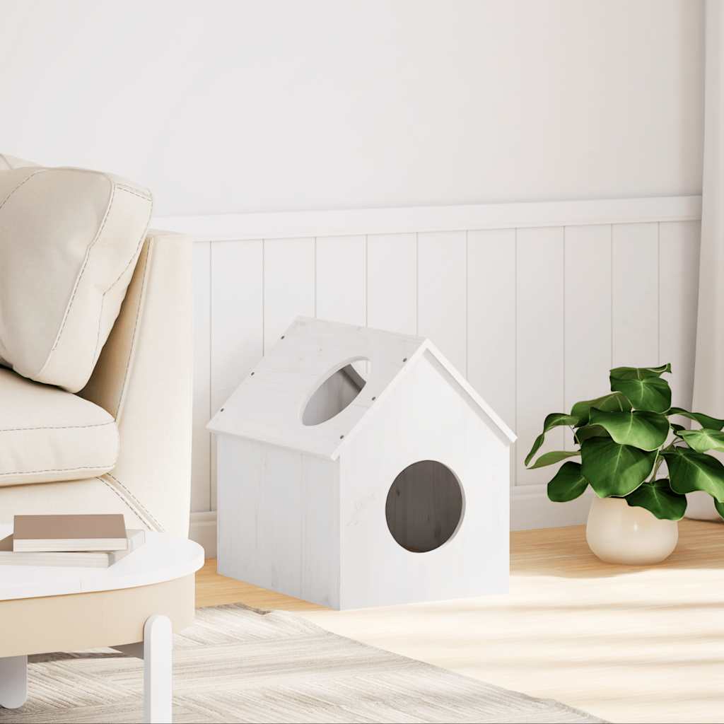 Cat House 41X50X50 Cm Solid Wood Pine