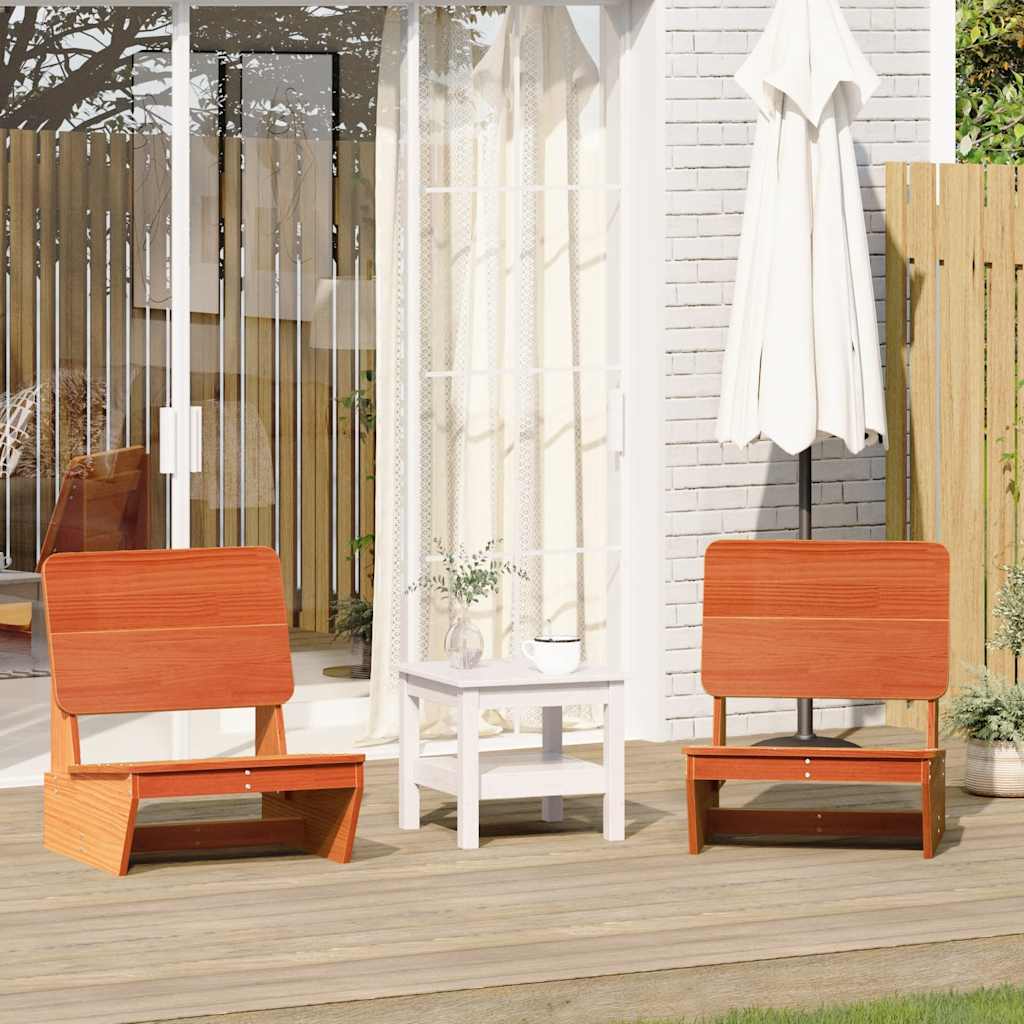 Garden Chairs 2 Pcs 60X64X70.5 Cm Impregnated Wood Pine
