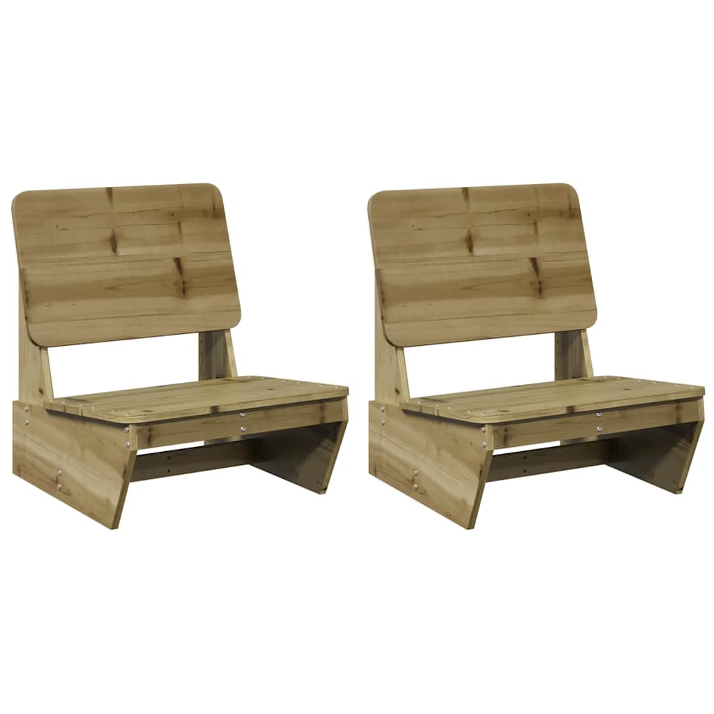 Garden Chairs 2 Pcs 60X64X70.5 Cm Impregnated Wood Pine