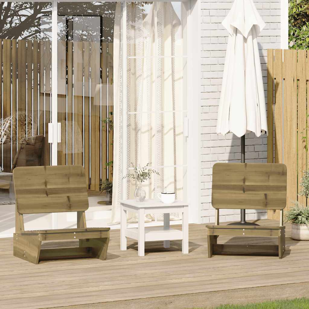 Garden Chairs 2 Pcs 60X64X70.5 Cm Impregnated Wood Pine