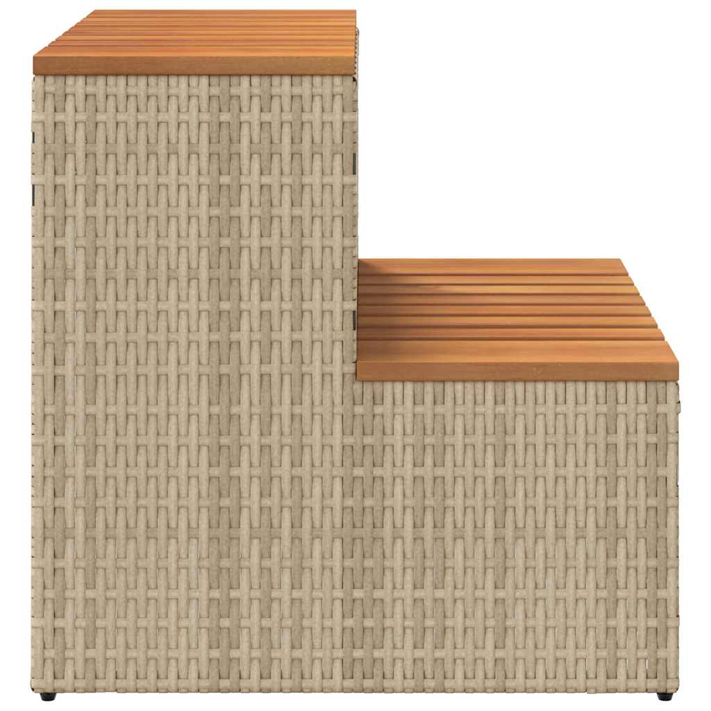 Hot Tub Step Poly Rattan And Solid Acacia
