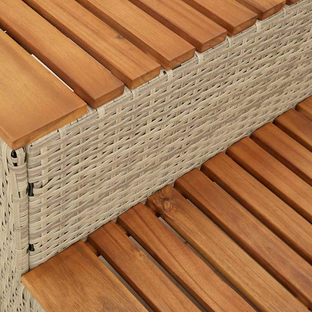 Hot Tub Step Poly Rattan And Solid Acacia