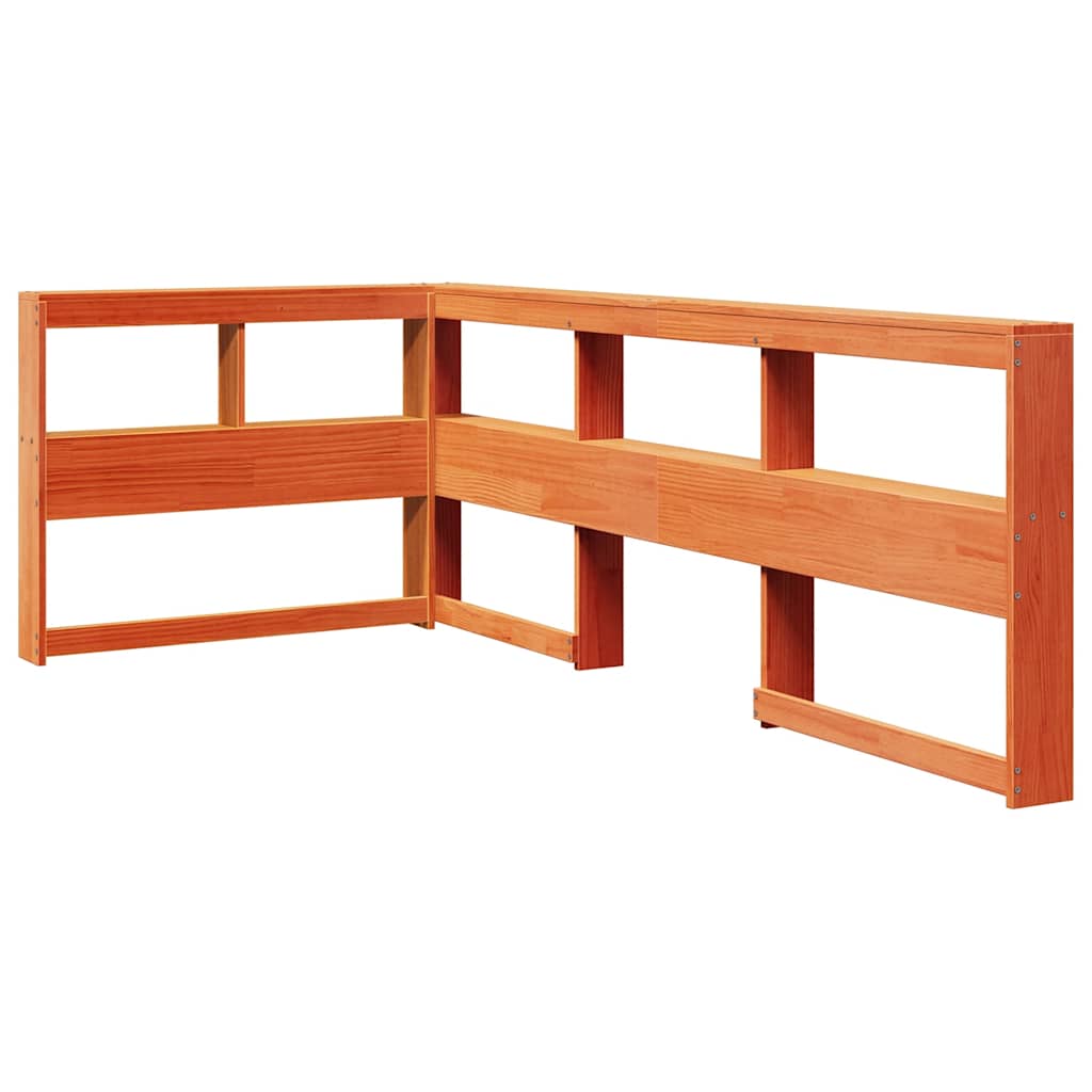 Bookcase Bed Without Mattress Wax Brown 90X190 Cm Solid Wood Pine