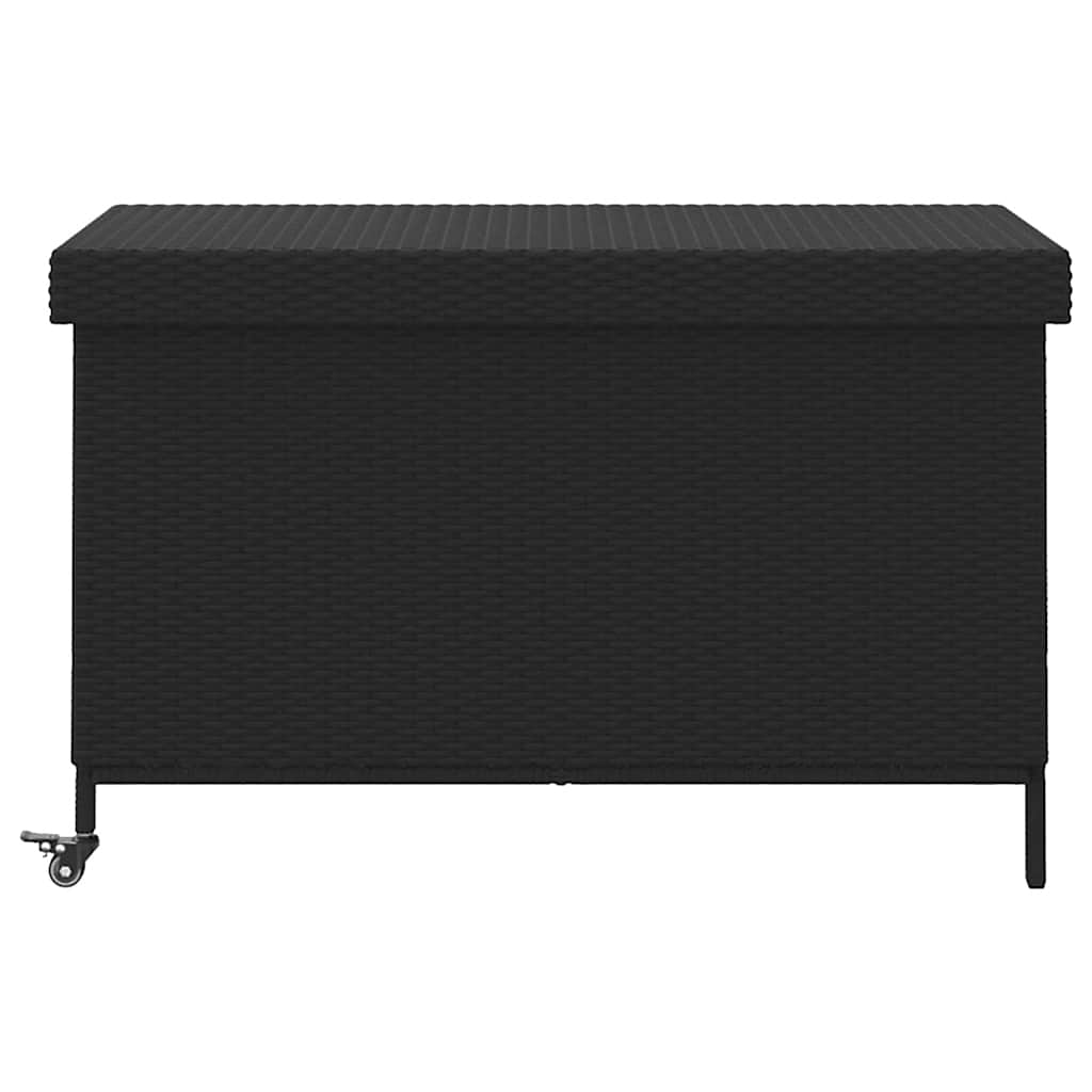 Garden Storage Box With Wheels Poly Rattan