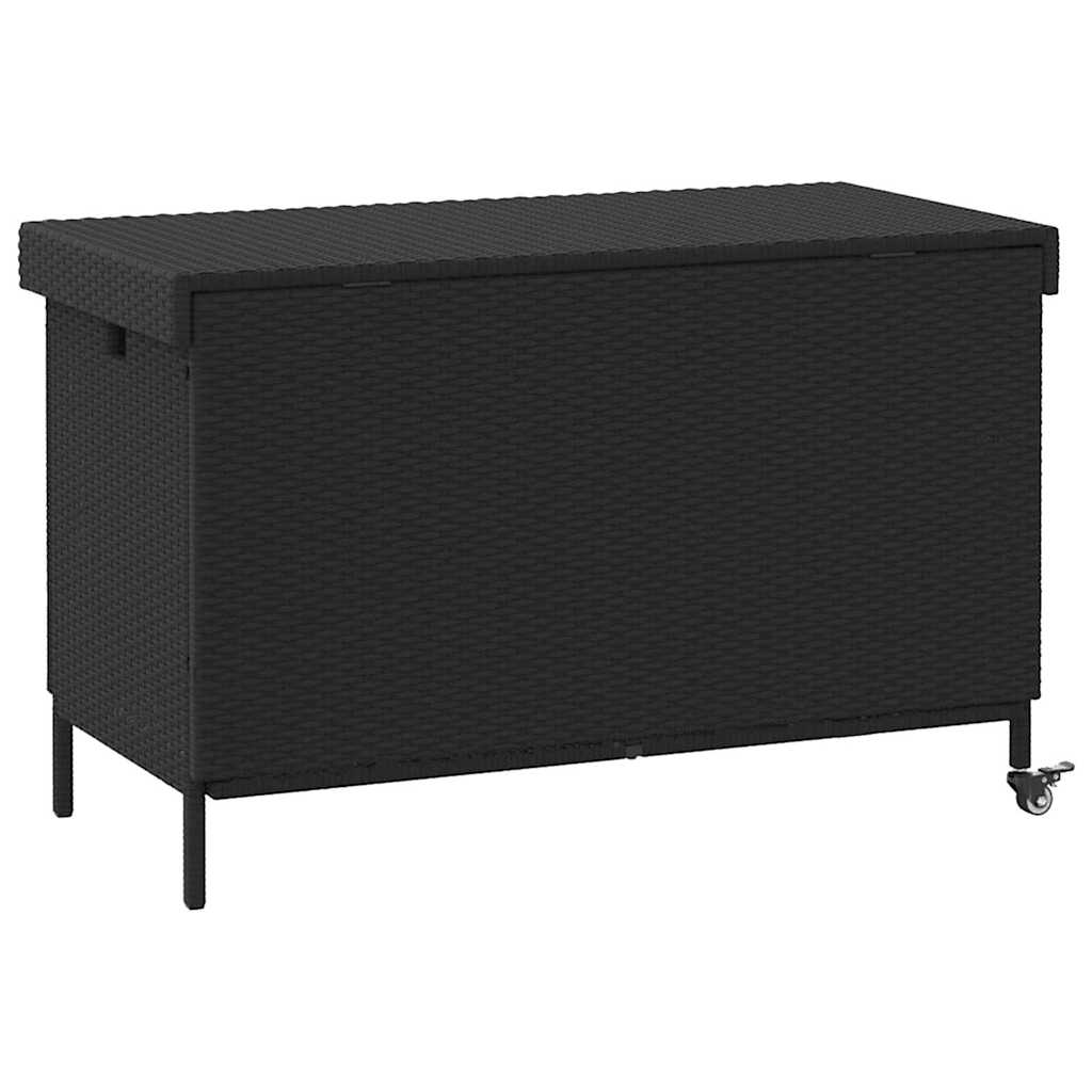 Garden Storage Box With Wheels Poly Rattan