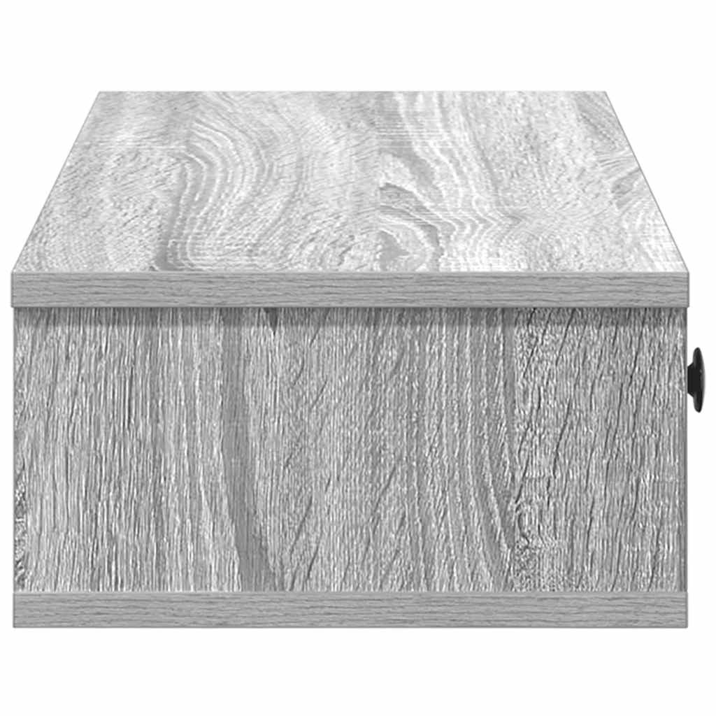 Wall Shelf With Drawers Engineered Wood