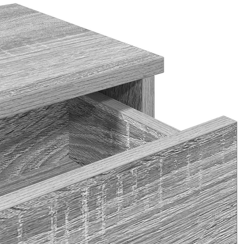 Wall Shelf With Drawers Engineered Wood