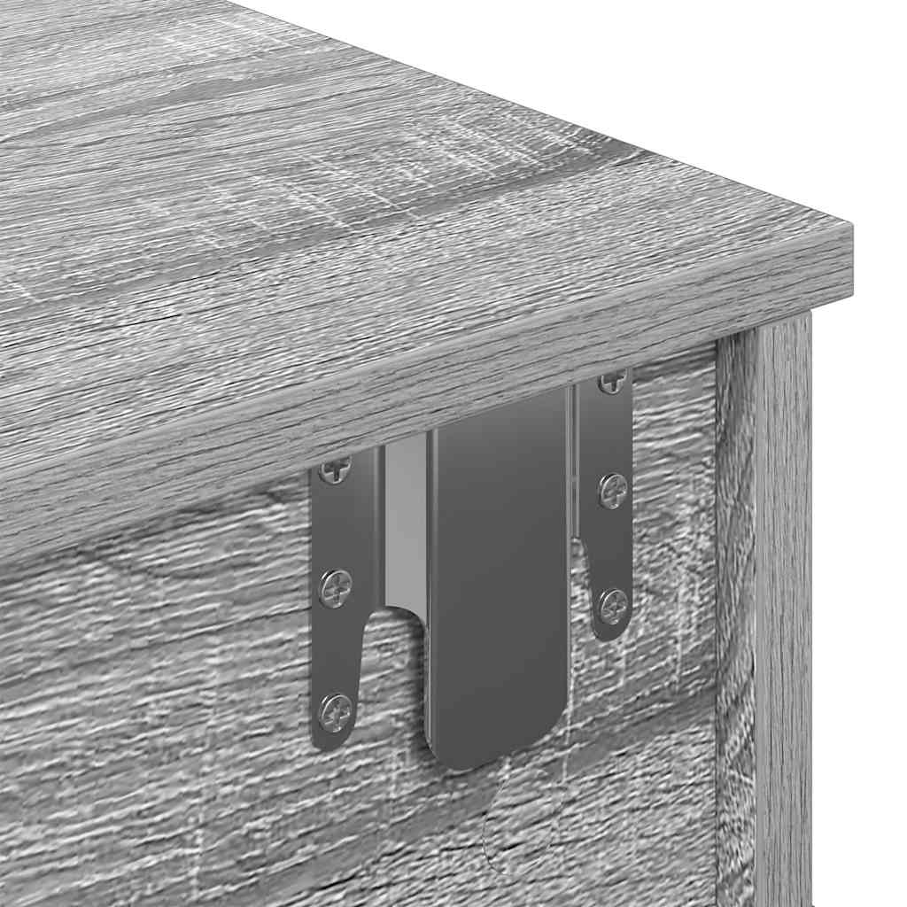Wall Shelf With Drawers Engineered Wood