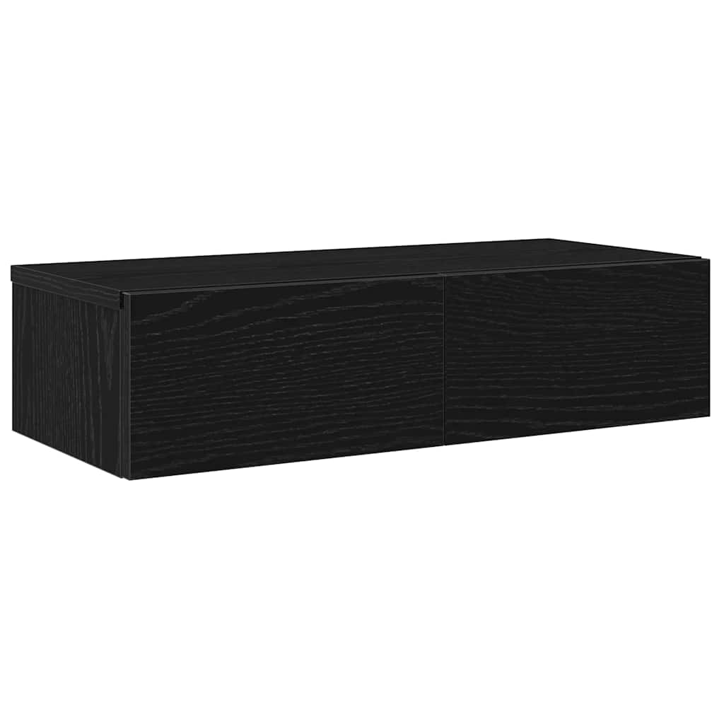Wall Shelf With Drawers Engineered Wood