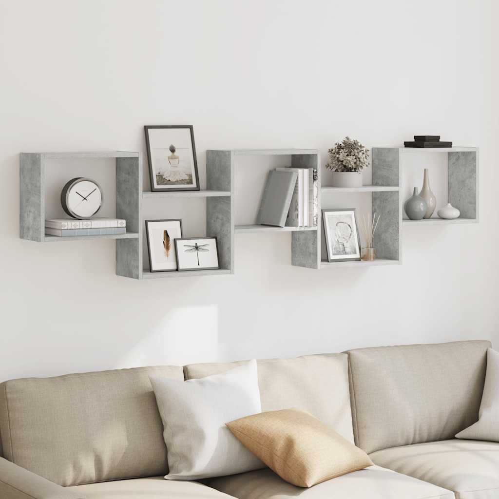 Wall Cube Shelf 5 Compartments Engineered Wood