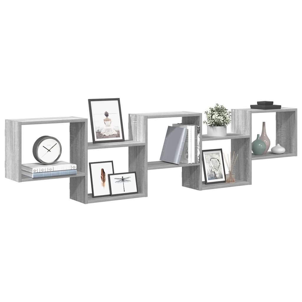 Wall Cube Shelf 5 Compartments Engineered Wood