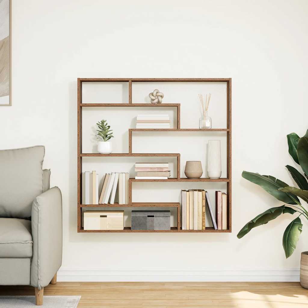 Wall Cube Shelf 7 Compartments Engineered Wood