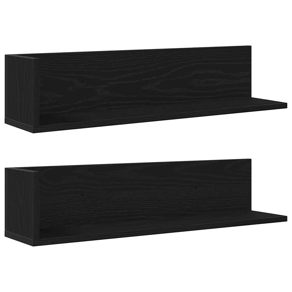 Wall Shelves 2 Pcs Engineered Wood