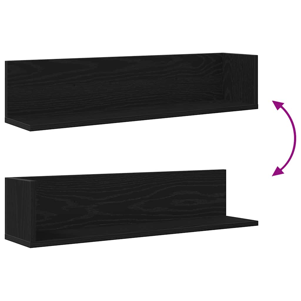 Wall Shelves 2 Pcs Engineered Wood