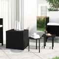 Garden Side Tables 3 Pcs Poly Rattan