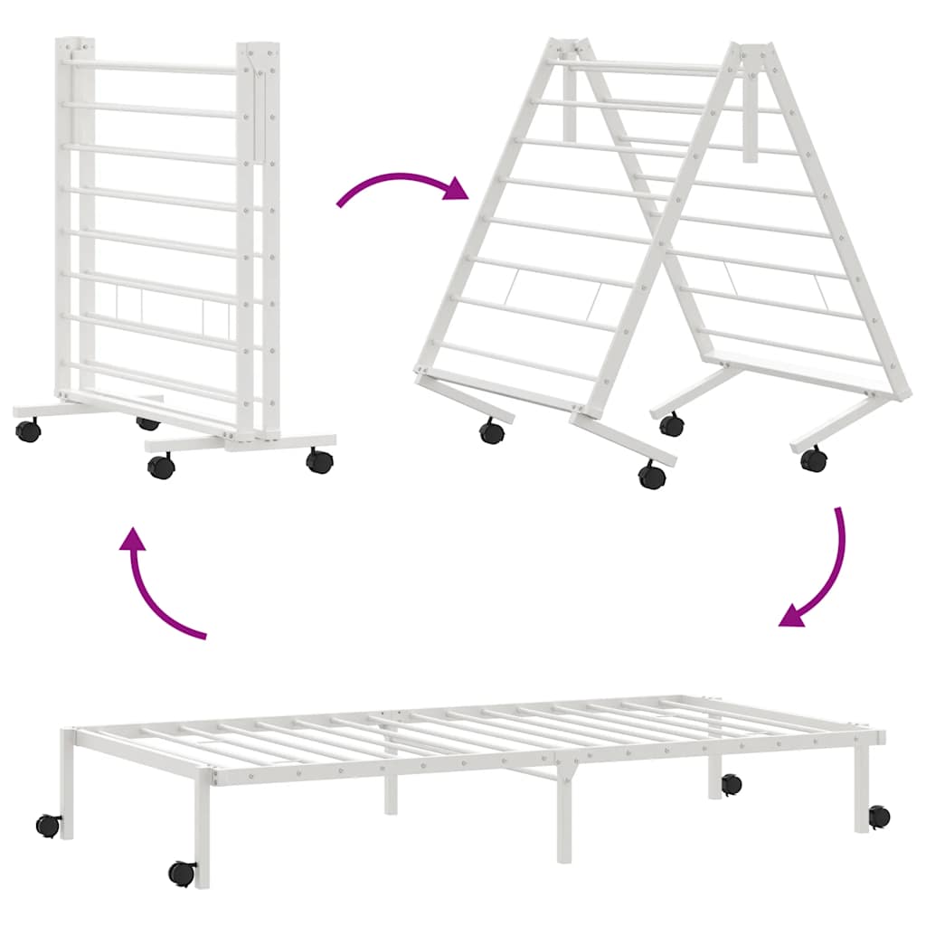 Bed Frame Without Mattress Foldable Steel