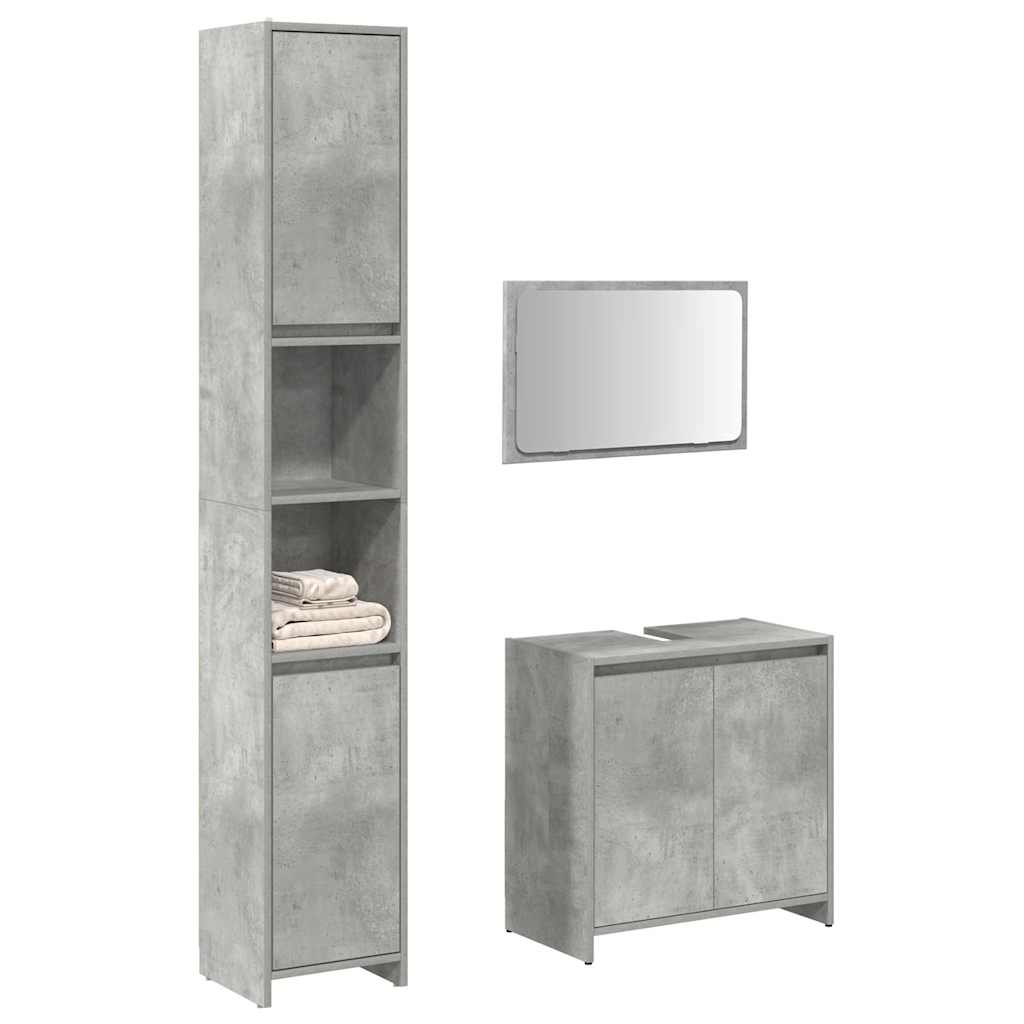3 Piece Bathroom Furniture Set Sonoma Oak Engineered Wood