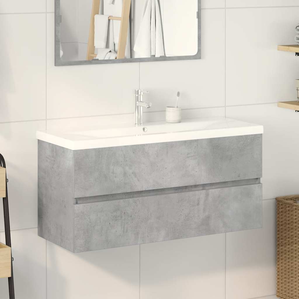 2 Piece Bathroom Furniture Set Engineered Wood