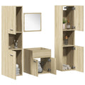 Bathroom Furniture Set 4 Pcs Engineered Wood