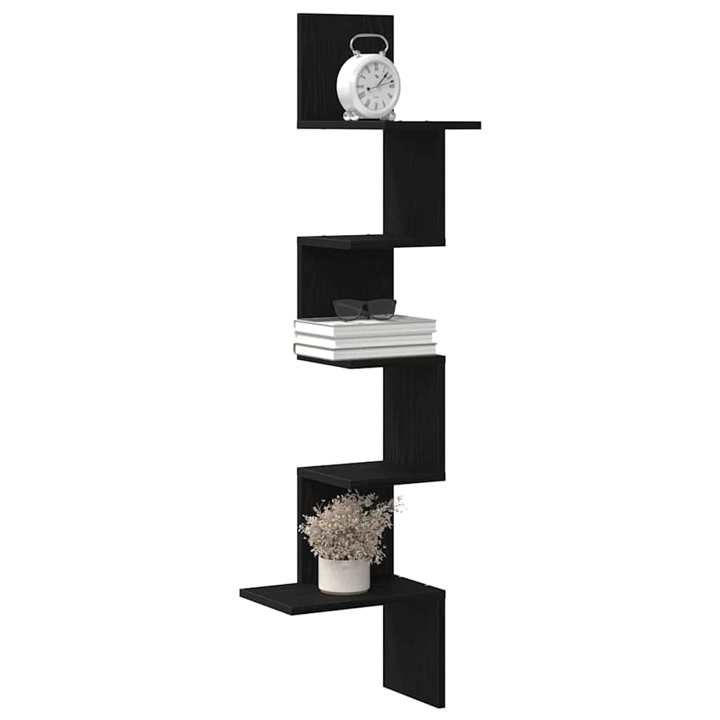 Wall Corner Shelf 32X32X127,5 Cm Engineered Wood