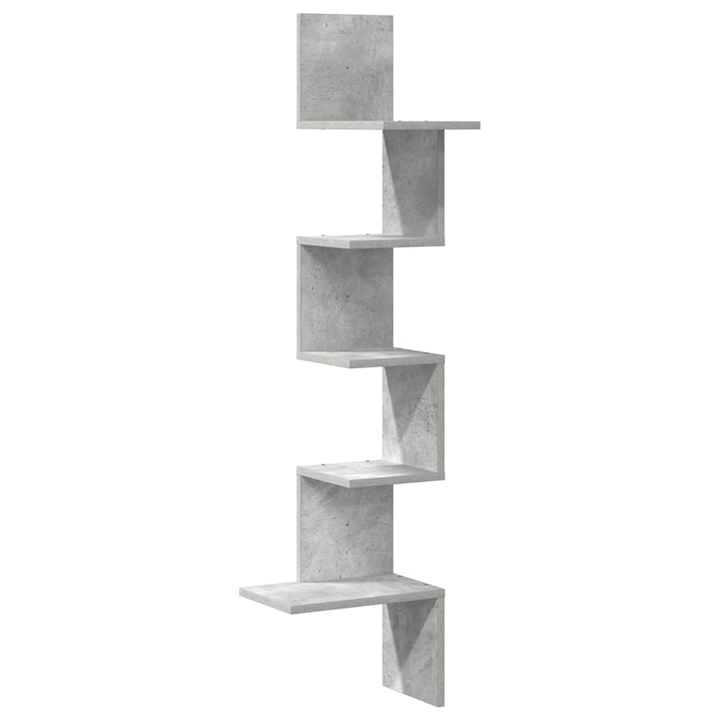 Wall Corner Shelf 32X32X127,5 Cm Engineered Wood