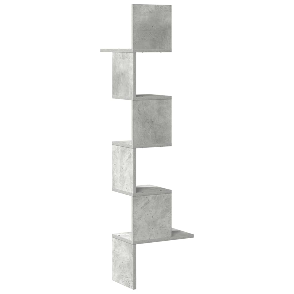 Wall Corner Shelf 32X32X127,5 Cm Engineered Wood
