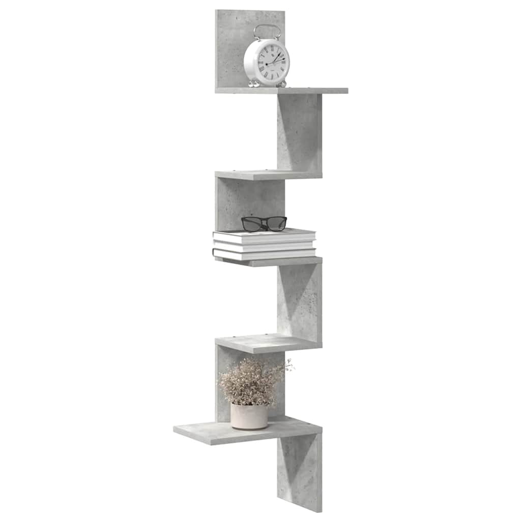 Wall Corner Shelf 32X32X127,5 Cm Engineered Wood