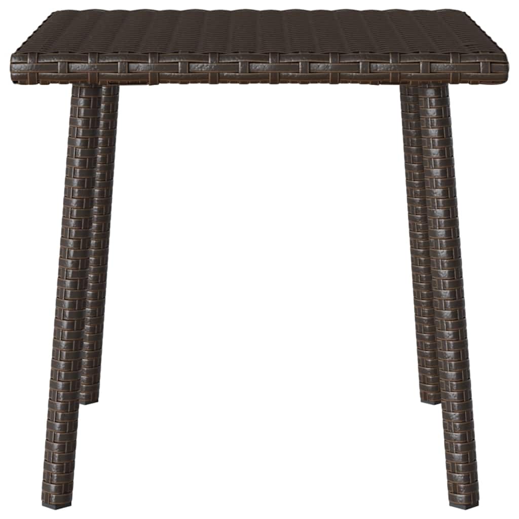 Outdoor Table Garden Coffee Rectangular Poly Rattan Grey Light Grey Brown Beige