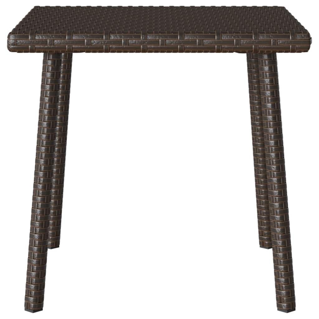 Outdoor Table Garden Coffee Rectangular Poly Rattan Grey Light Grey Brown Beige