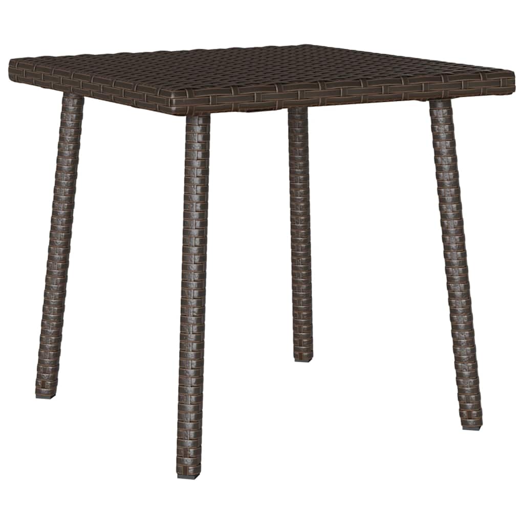 Outdoor Table Garden Coffee Rectangular Poly Rattan Grey Light Grey Brown Beige
