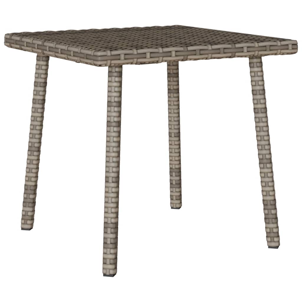 Outdoor Table Garden Coffee Rectangular Poly Rattan Grey Light Grey Brown Beige