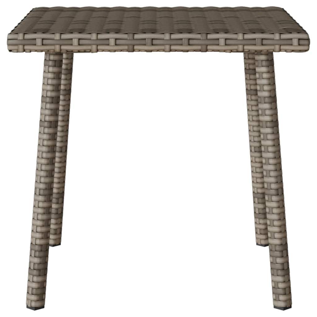 Outdoor Table Garden Coffee Rectangular Poly Rattan Grey Light Grey Brown Beige