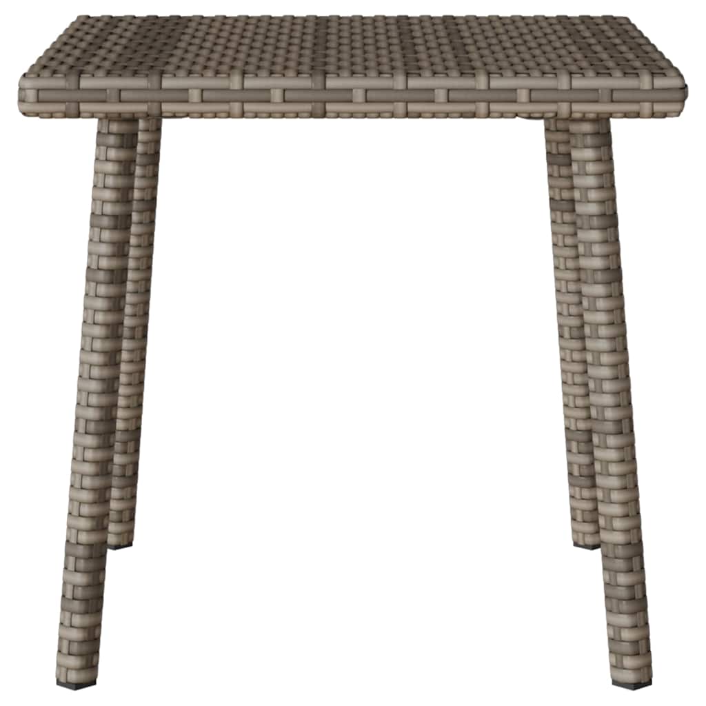 Outdoor Table Garden Coffee Rectangular Poly Rattan Grey Light Grey Brown Beige