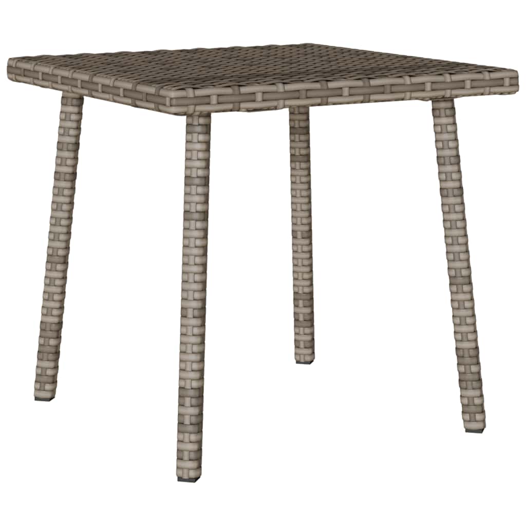 Outdoor Table Garden Coffee Rectangular Poly Rattan Grey Light Grey Brown Beige