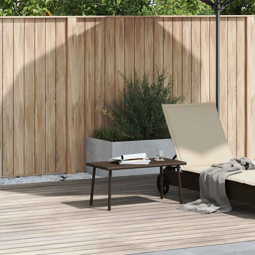 Garden Coffee Table Rectangular Poly Rattan