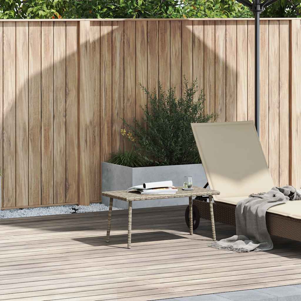 Garden Coffee Table Rectangular Poly Rattan
