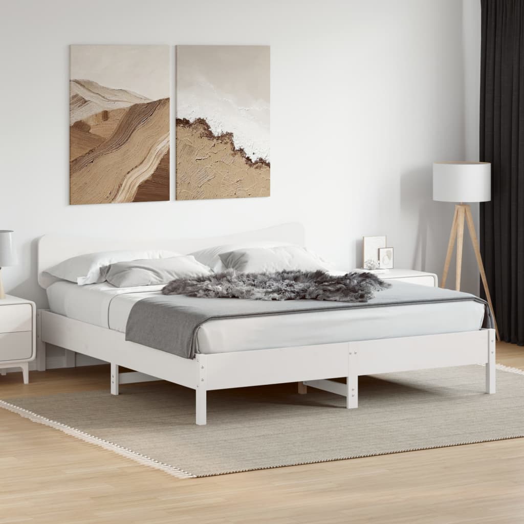 Bed Frame Without Mattress Small Double Solid Wood Pine