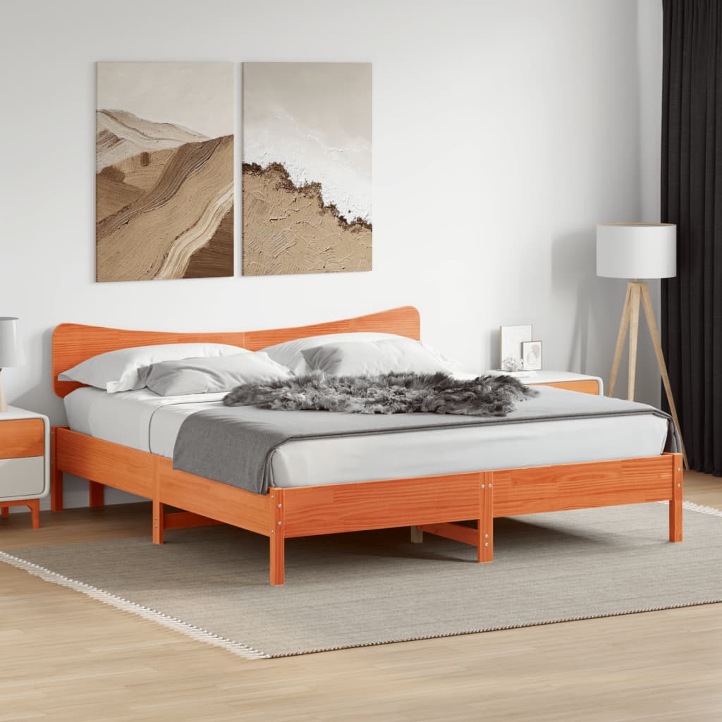 Bed Frame Without Mattress Small Double Solid Wood Pine
