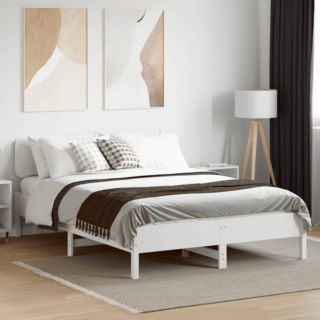 Bed Frame Without Mattress Small Double Solid Wood Pine